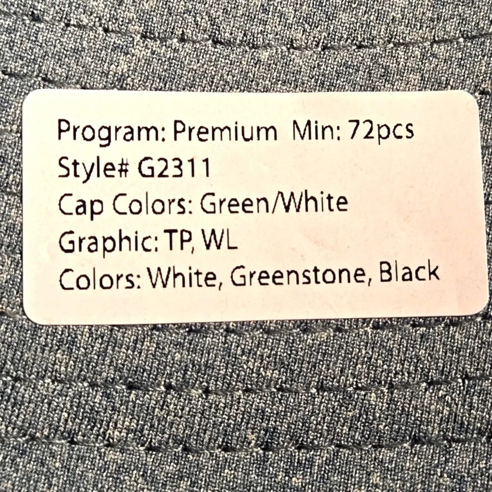 Lake Tahoe Cap by The Game Style# G2311 White, Greenstone, Black Snap Back